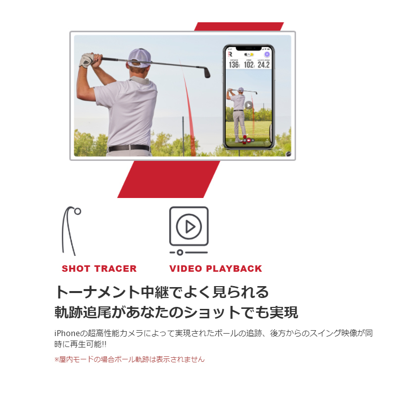 RAPSODO ゴルフ 弾道測定器 距離計測器 スマホで撮影できる
