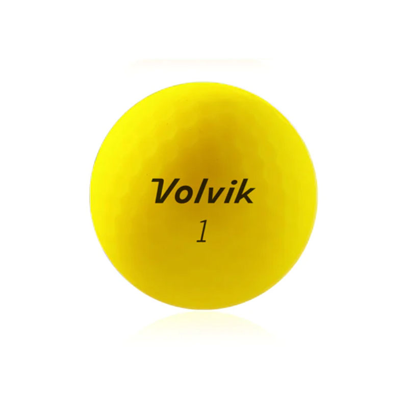 ボルビック ビビッド XT AMT ボール イエロー 1ダース(12球) 正規品 新品 マット蛍光カラーボール 見つけやすい アライメント Volvik VIVID Yellow Golf Ball｜machinogolfyasan｜02