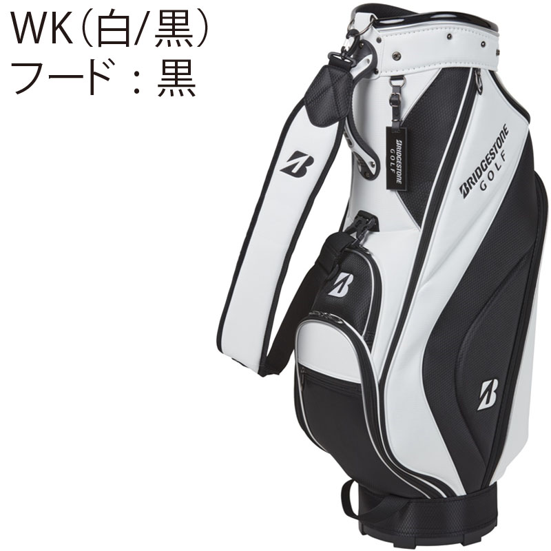 BRIDGESTONE GOLF キャディバッグ 黒/白 B Series ブリヂストンゴルフ CBG422 軽量ベーシックモデル