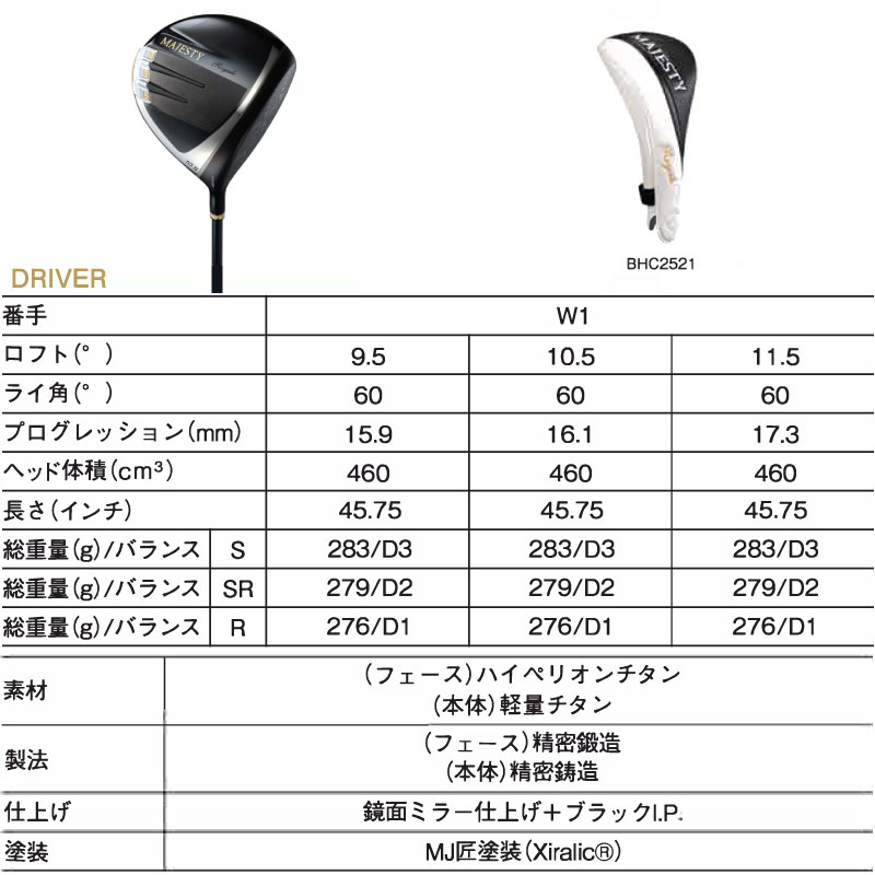 Royale マジェスティゴルフ ロイヤル ドライバー LV560B