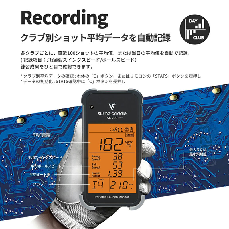 VOICE CADDIE（ボイスキャディ） SC200PLUS＋ スイングキャディ 200