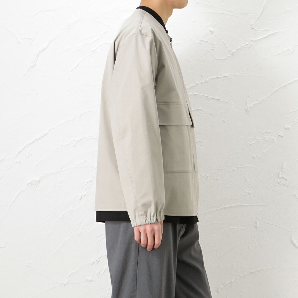 URBAN COLLECTION ブルゾン メンズ ノーカラー ジップアップ 無地