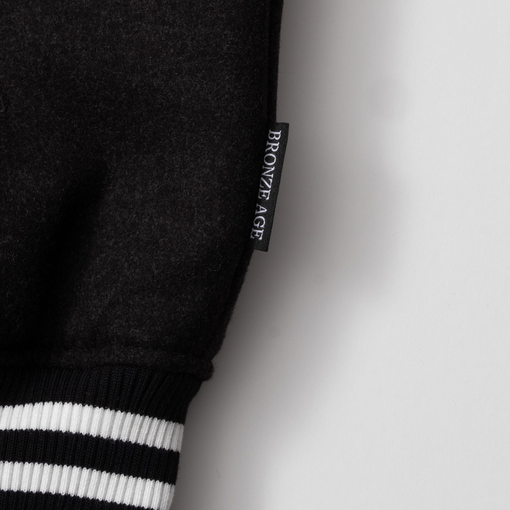 BRONZE AGE スタジャン メンズ 合皮 刺繍 ポケット ゆったり