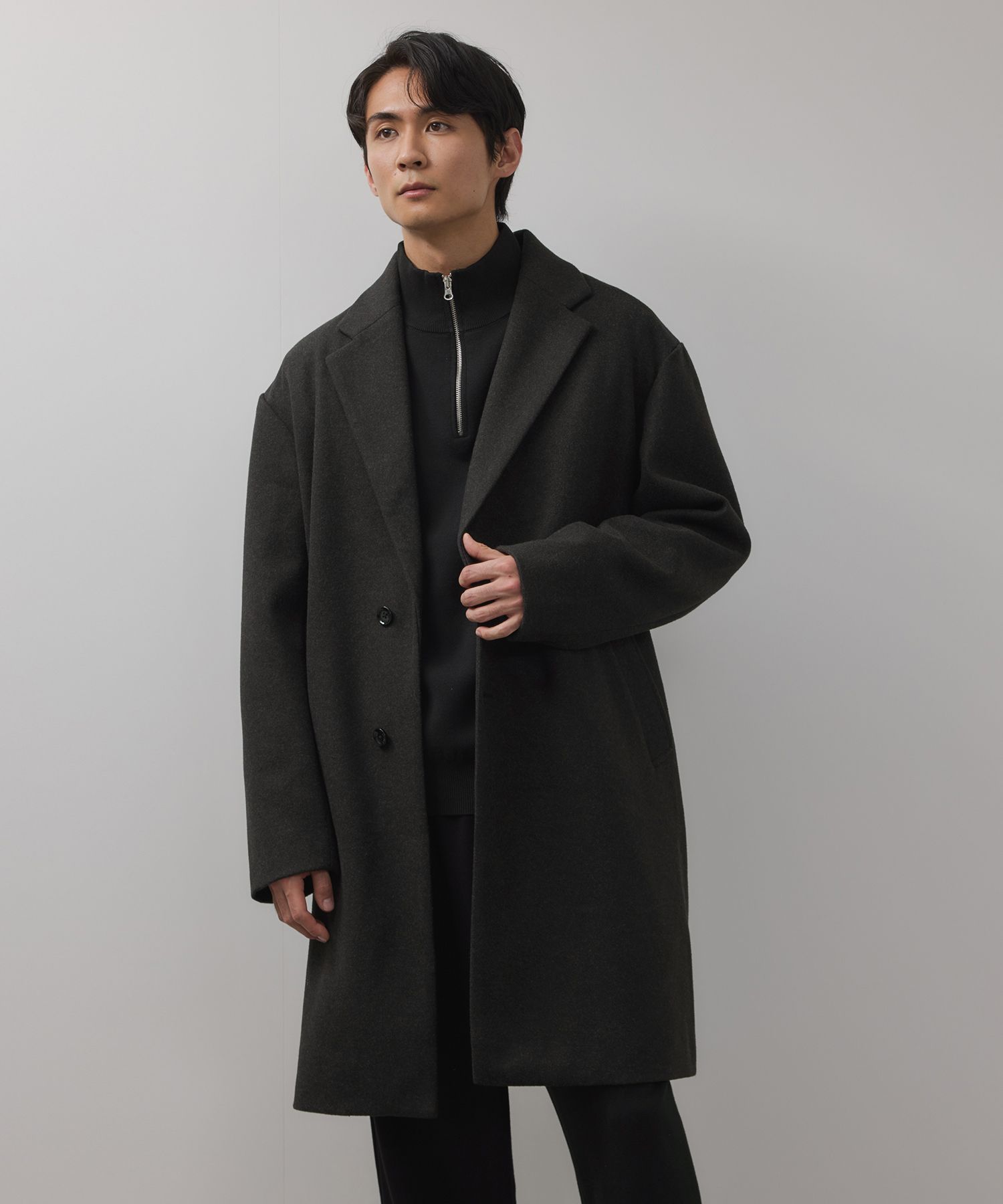 mossimo（モッシモ） チェスターコート メンズ アウター 裏地 ポケット