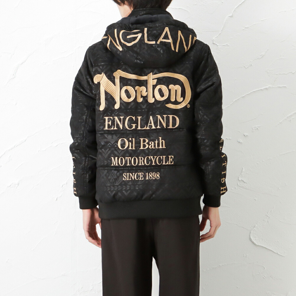Norton ノートン ジャケット 大きいサイズ メンズ ポリスエード 総柄