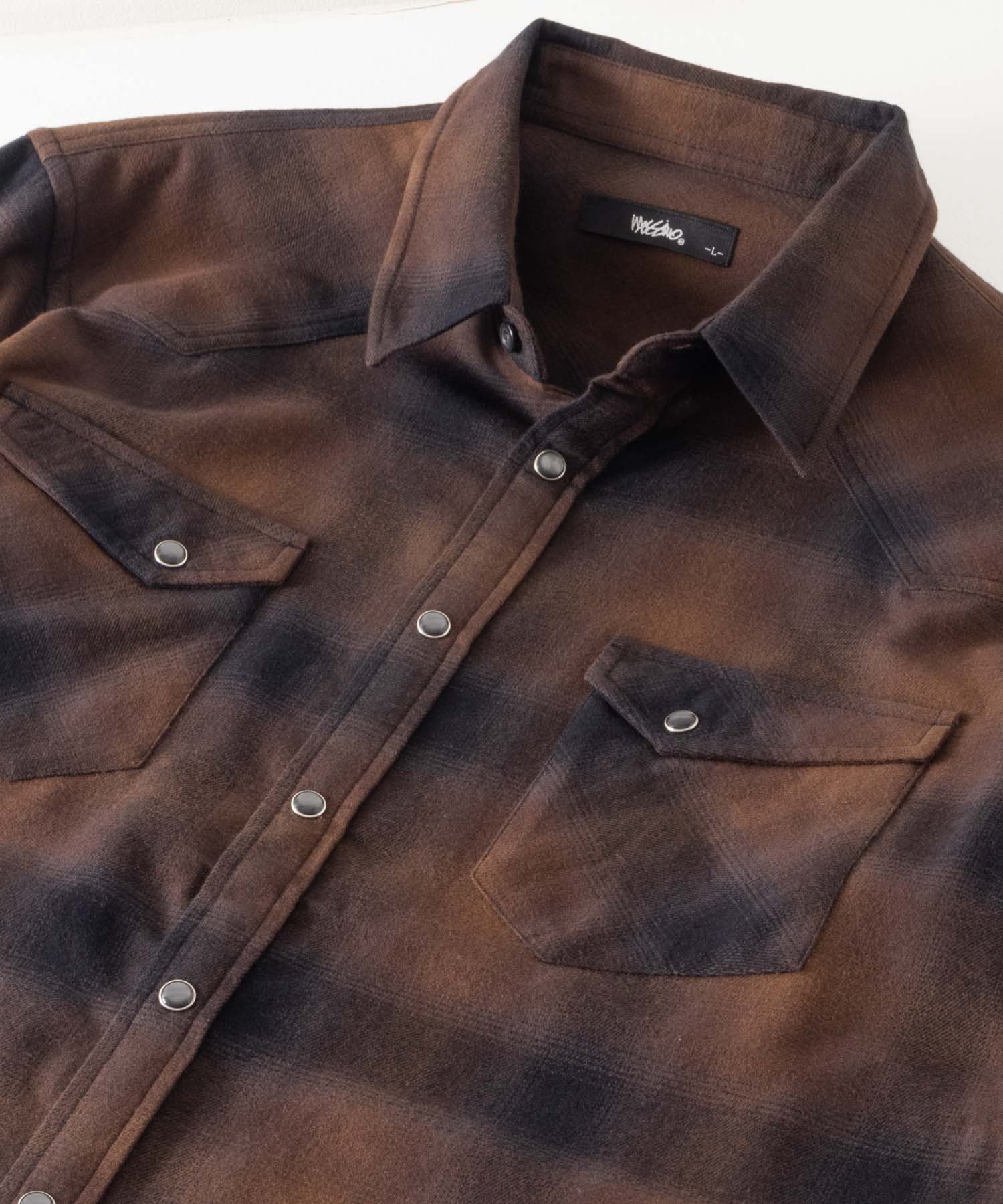 mossimo モッシモ シャツ メンズ 長袖 綿100％ コットン レギュラーカラー カジュアルシ...