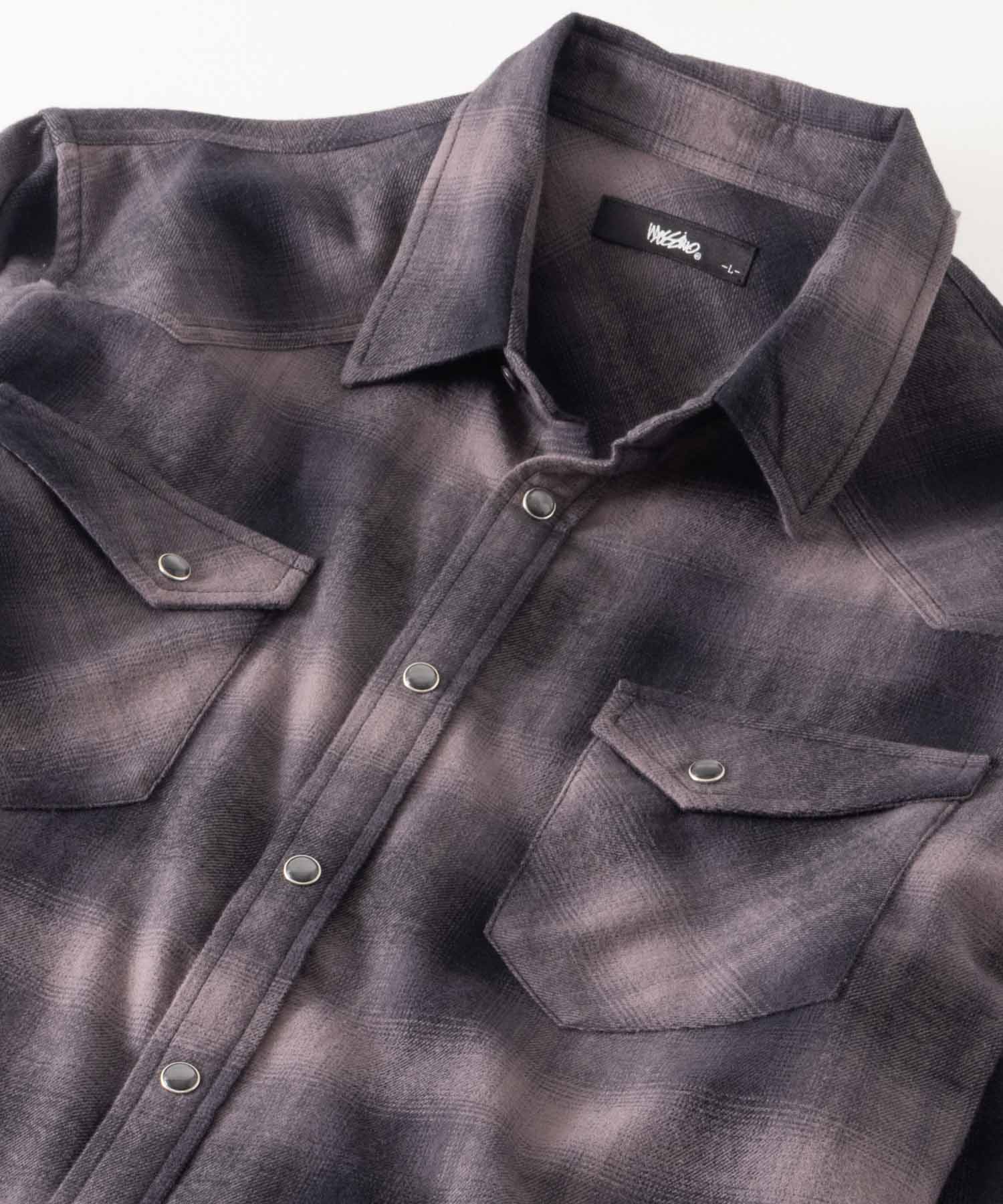 mossimo モッシモ シャツ メンズ 長袖 綿100％ コットン レギュラーカラー カジュアルシ...