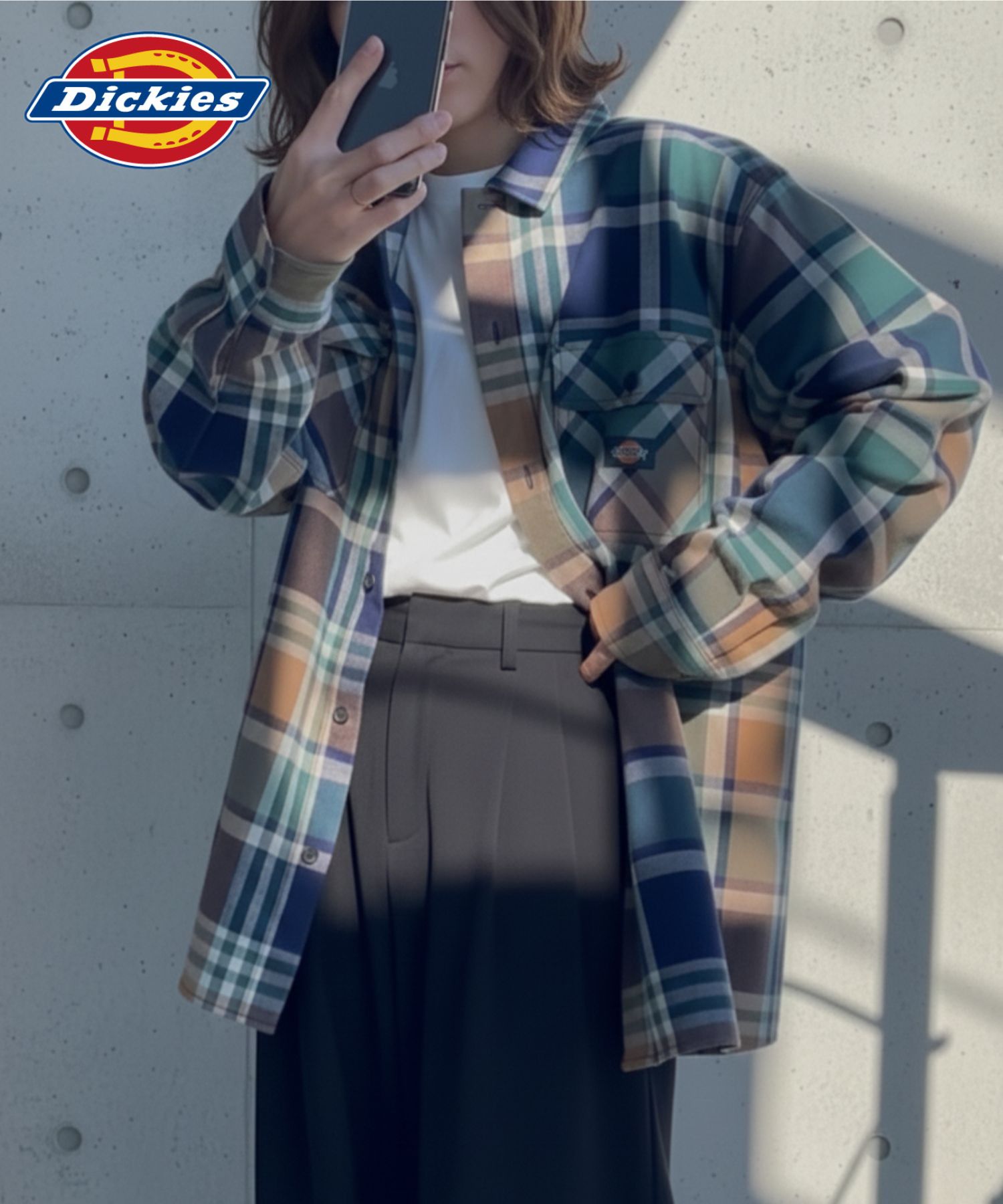 Dickies（ディッキーズ） シャツ メンズ 長袖 綿100％ コットン 胸