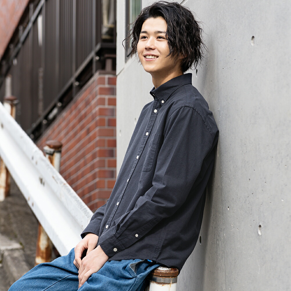 hihihi ボタンダウン シャツ オーガニックコットン サイズM 日本製 01211100547.jpg