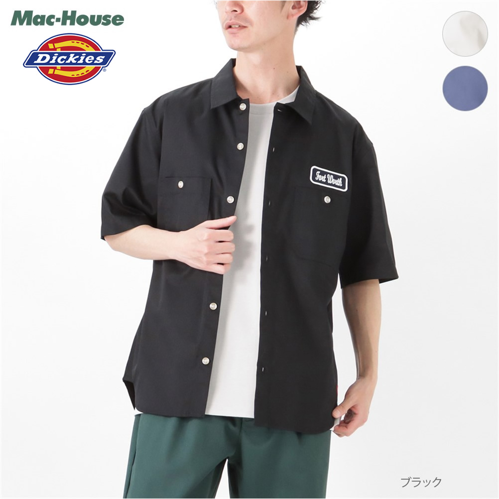 Dickies ディッキーズ シャツ 半袖 5分袖 メンズ ルーズシルエット カジュアルシャツ ワークシャツ トップス