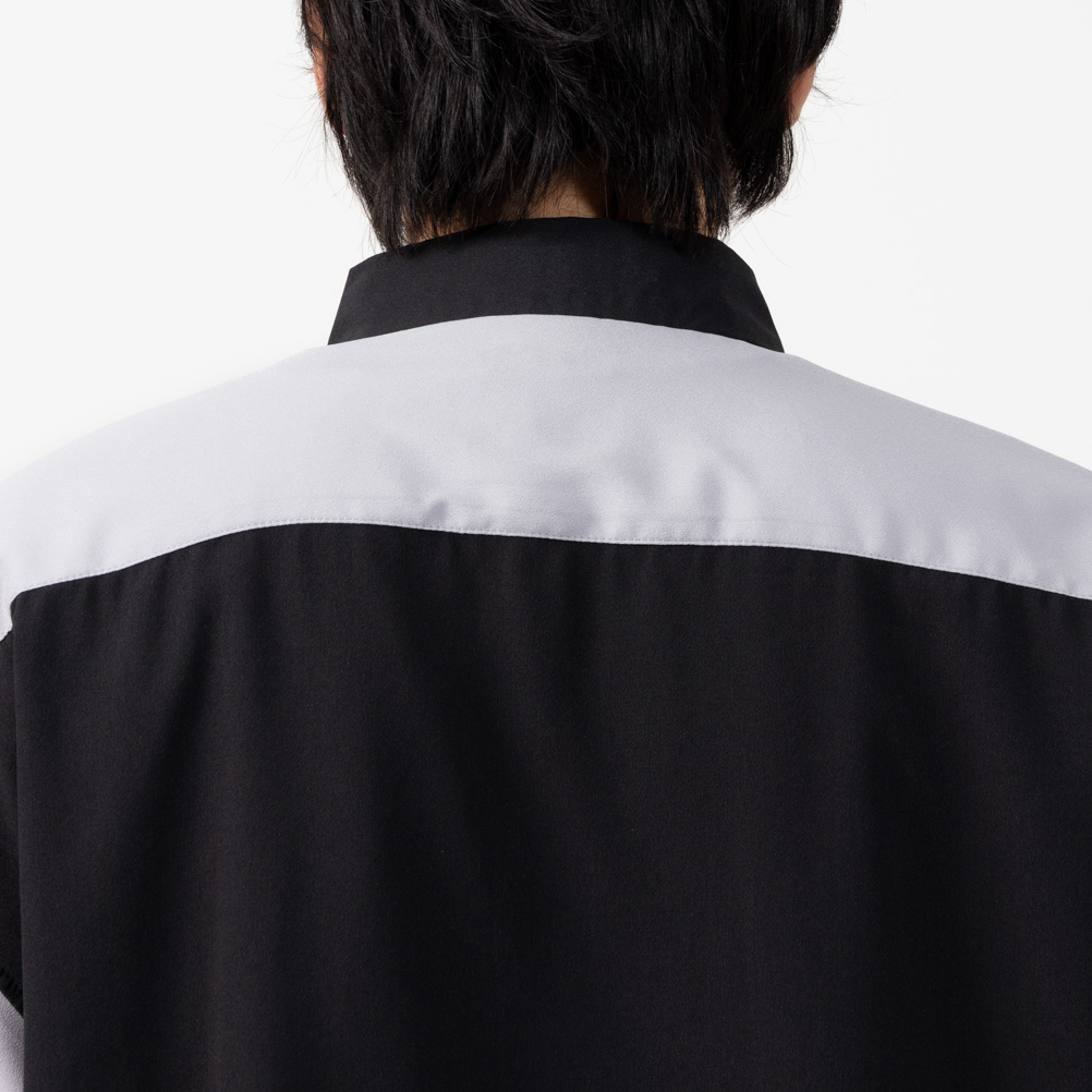 URBAN COLLECTION シャツ 半袖 5分袖 メンズ バイカラー ルーズ
