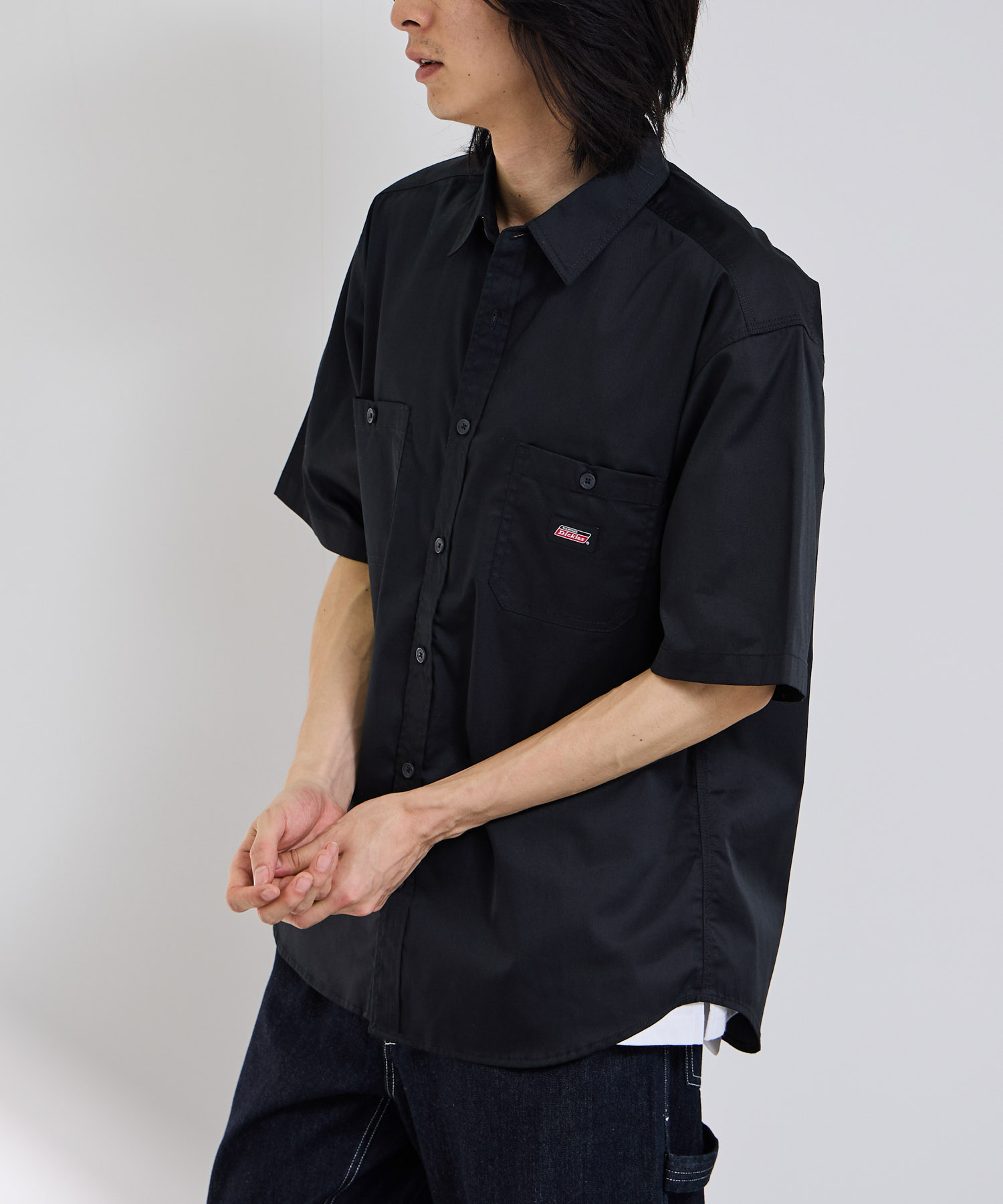 GENUINE Dickies ジェニュインディッキーズ シャツ メンズ 半袖 綿混