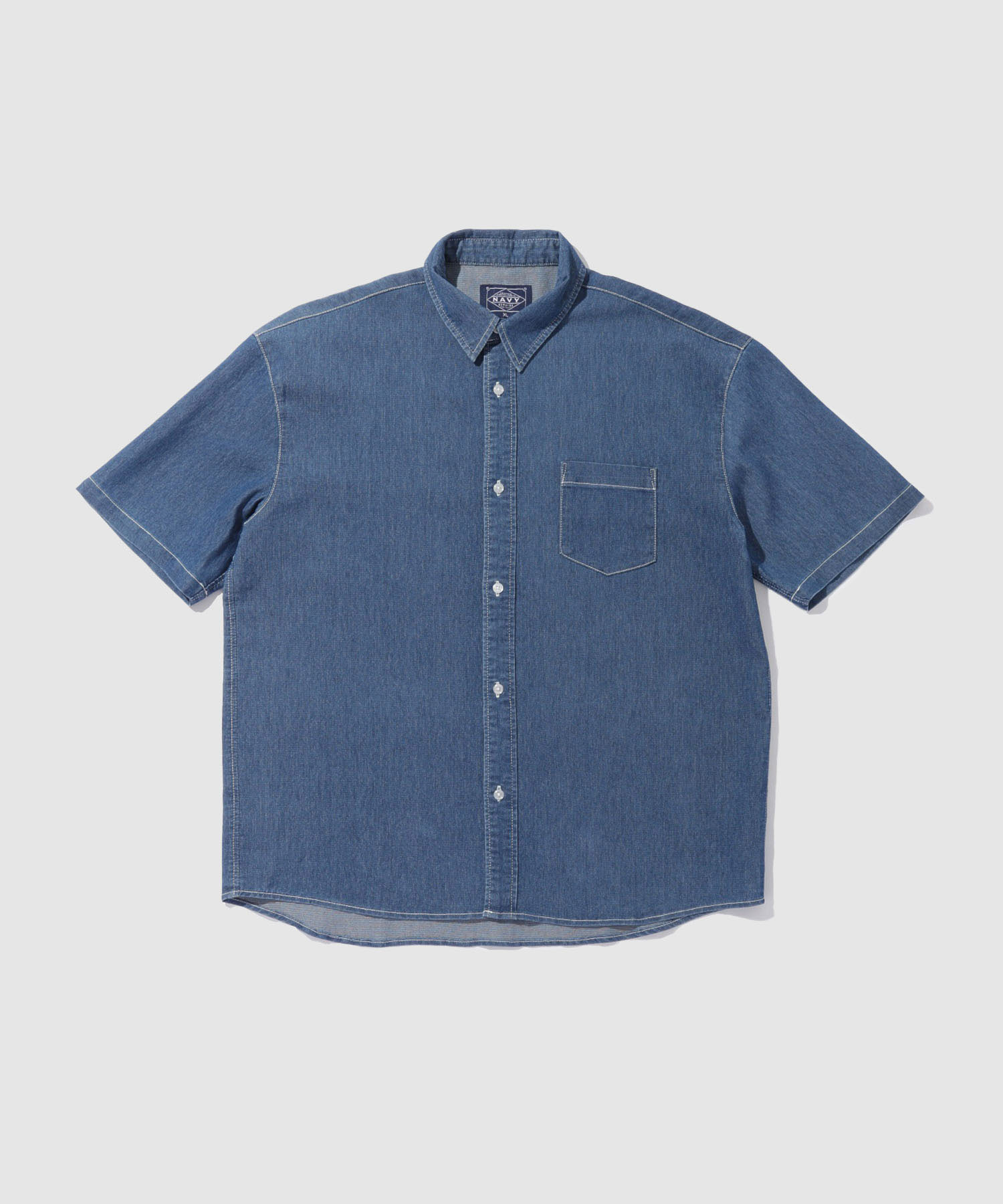 NAVY シャツ メンズ レディース 半袖 UVカット 接触冷感 軽量 ひんやり