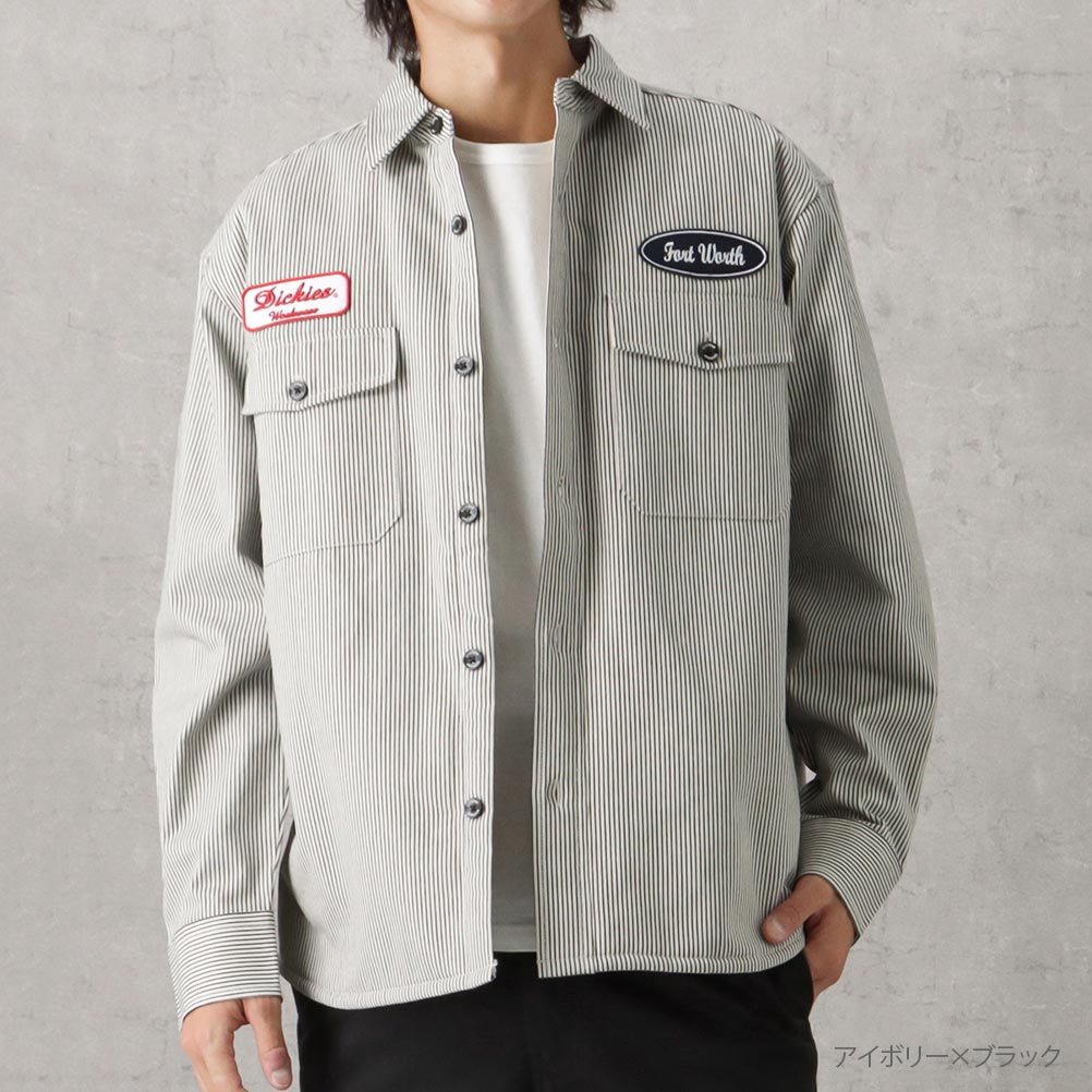 Dickies（ディッキーズ） 長袖シャツ メンズ 裏地付き ボア 暖かい 胸