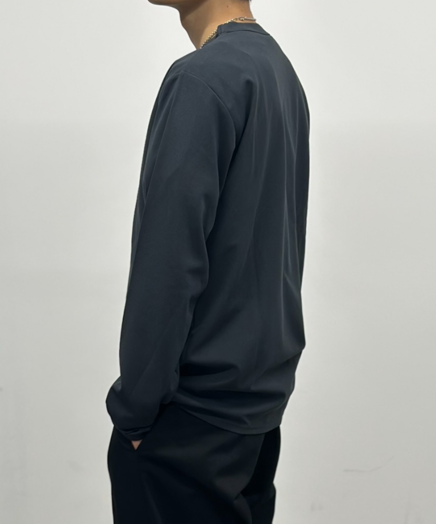 NAVY（ファッション） Tシャツ メンズ 長袖 速乾 抗菌防臭 無地
