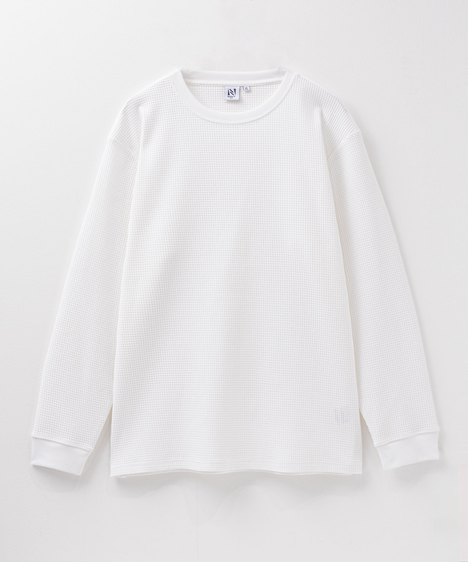 NAVY Tシャツ メンズ 長袖 ロンT ワッフル素材 抗菌防臭 撥水 UVカット