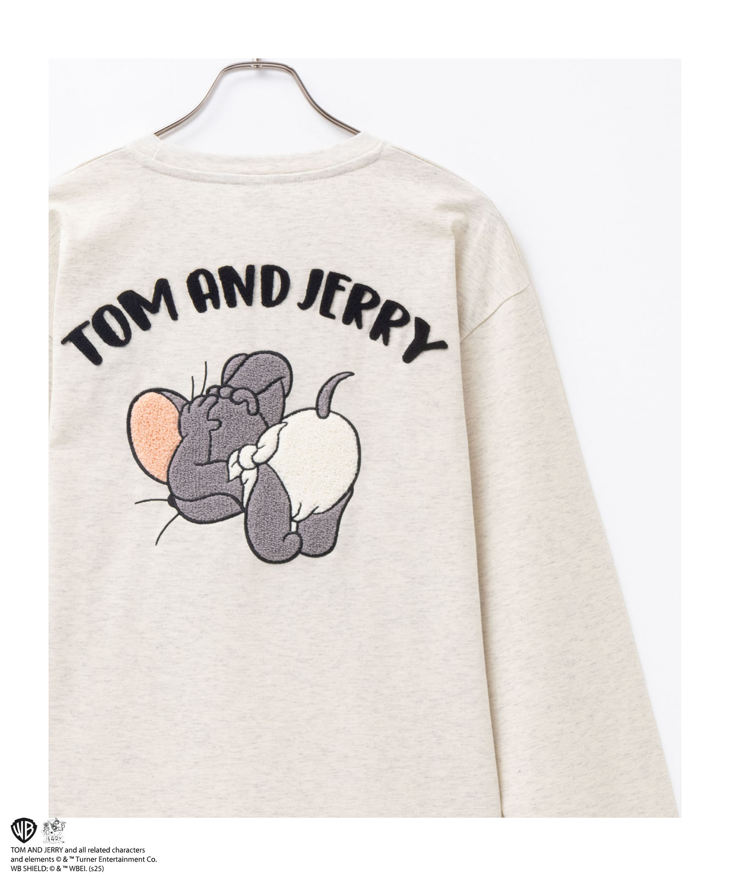 Tom and Jerry トムとジェリー タフィー Tシャツ メンズ 長袖 綿混 ロンT クルーネ...