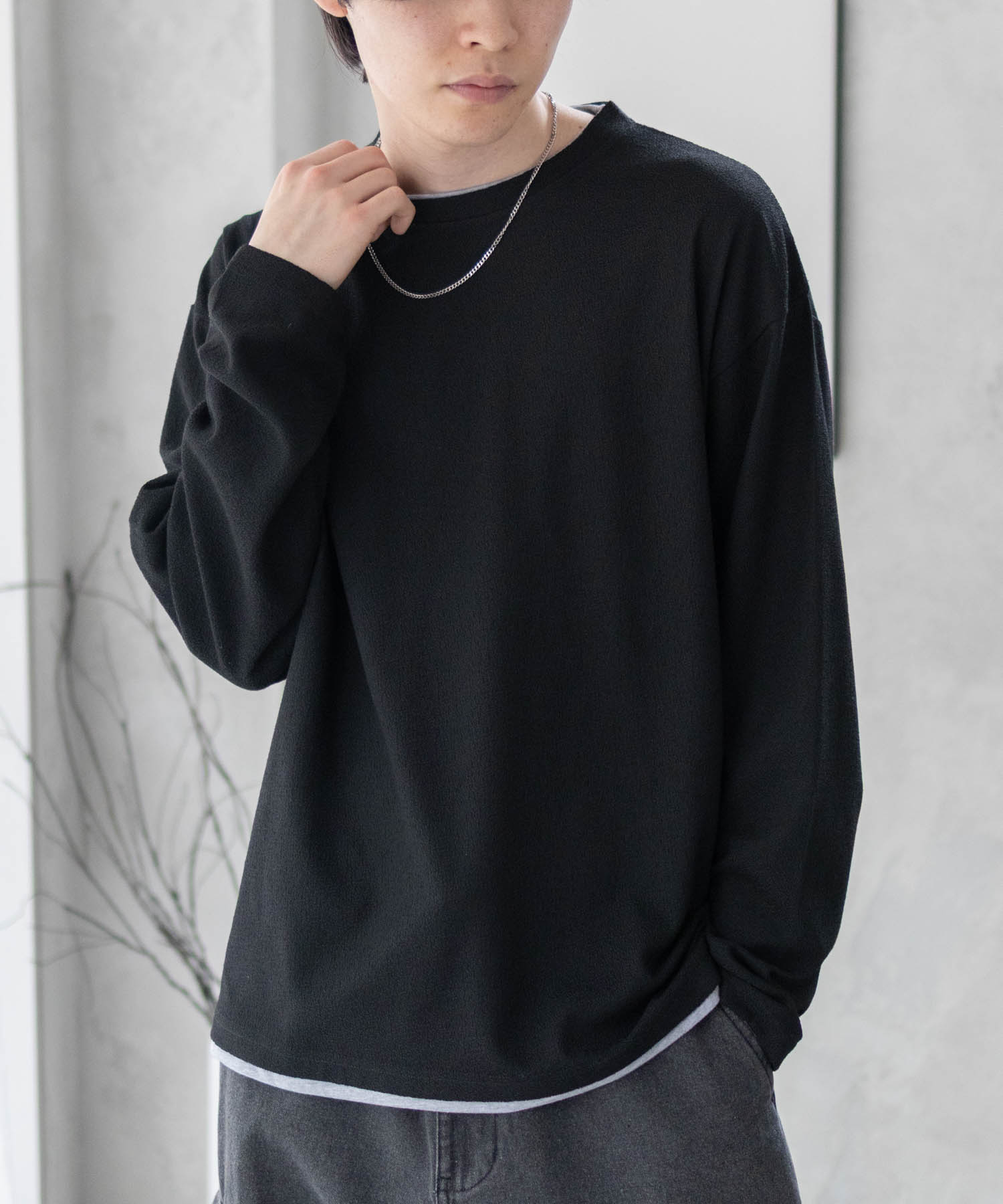 URBAN COLLECTION アーバンコレクション Tシャツ メンズ 長袖 フェイクレイヤード ...