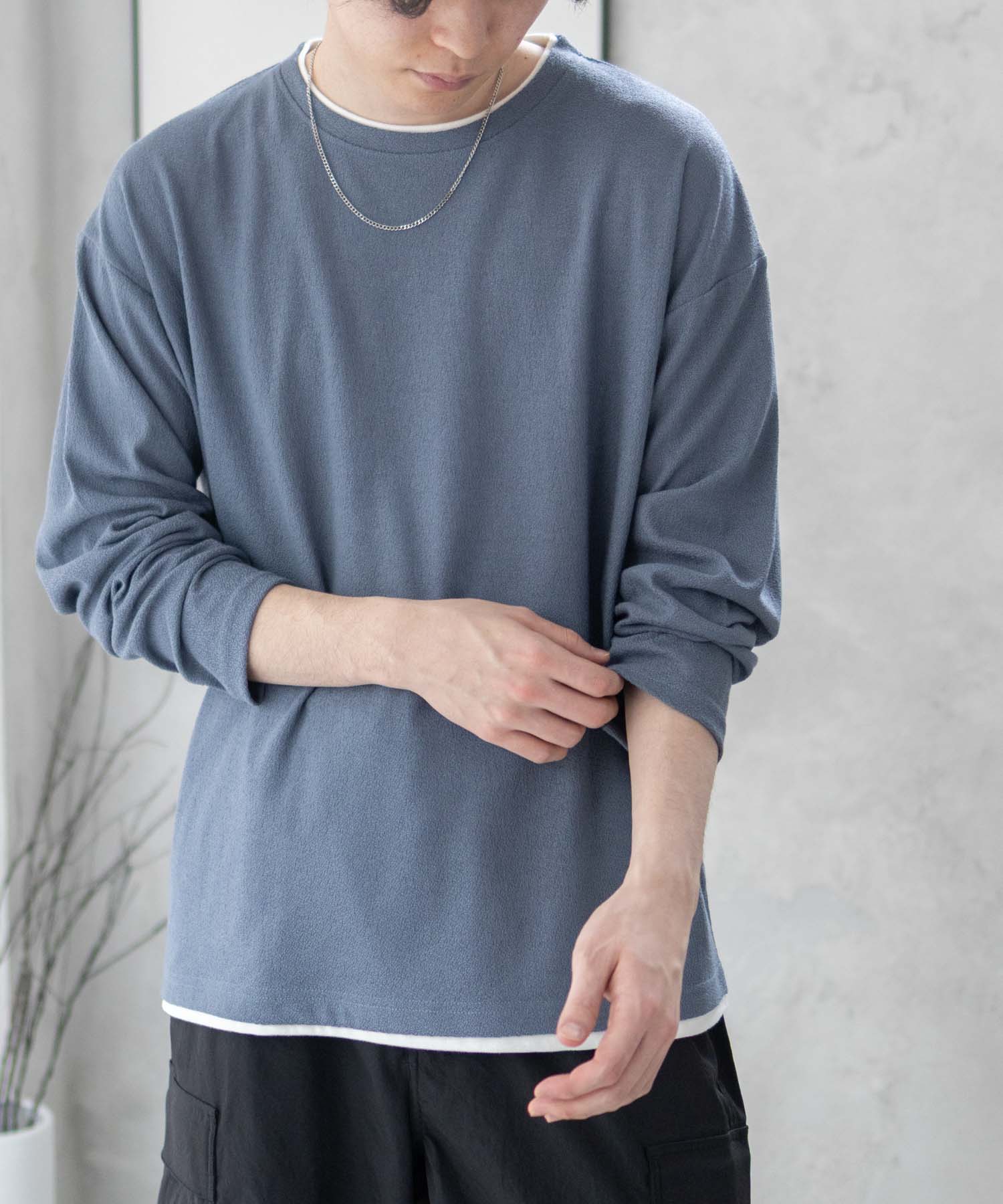 URBAN COLLECTION アーバンコレクション Tシャツ メンズ 長袖 フェイクレイヤード ...
