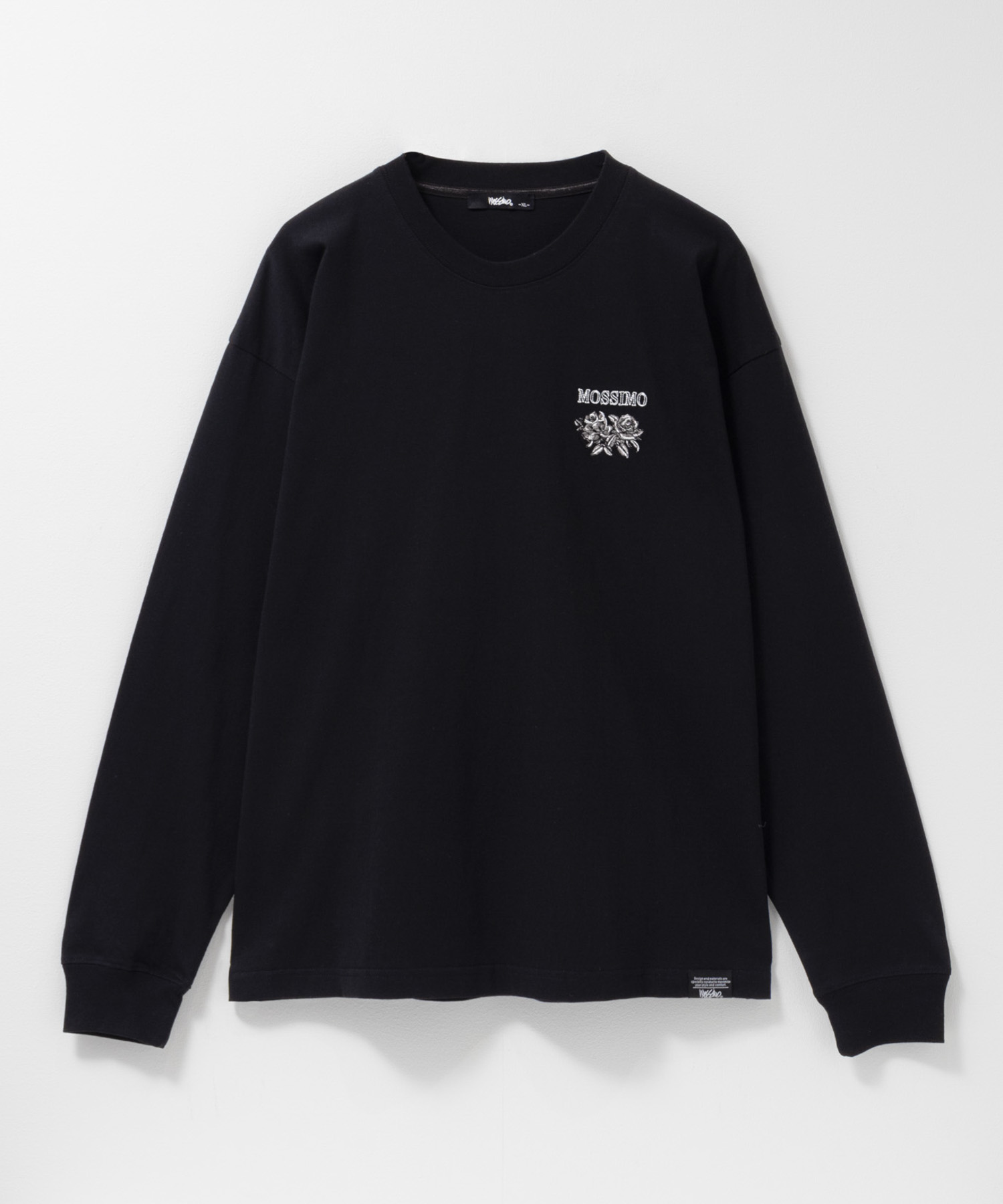 mossimo（モッシモ） Tシャツ メンズ 長袖 綿100％ コットン 花柄 ロゴ