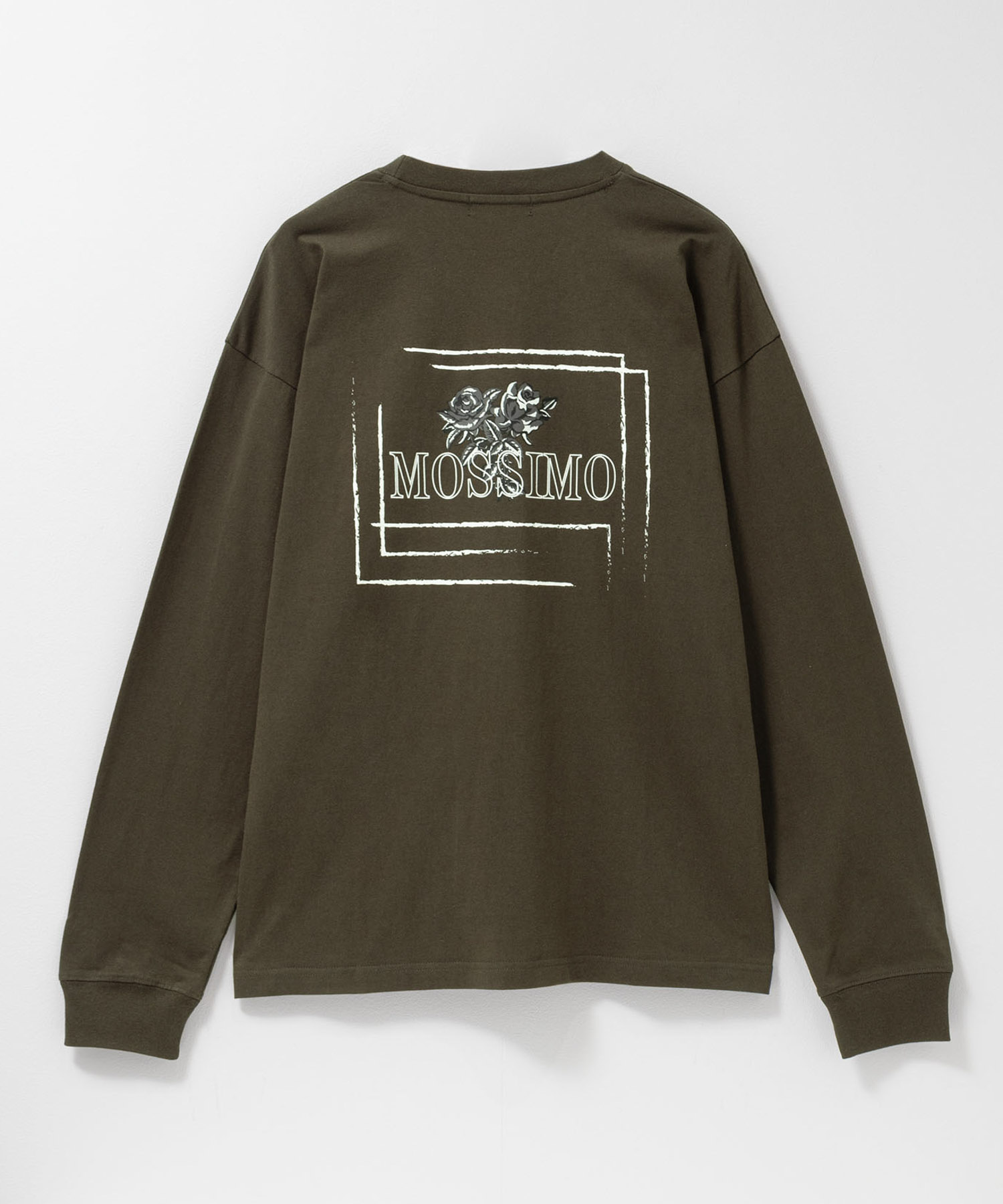 mossimo（モッシモ） Tシャツ メンズ 長袖 綿100％ コットン 花柄 ロゴ