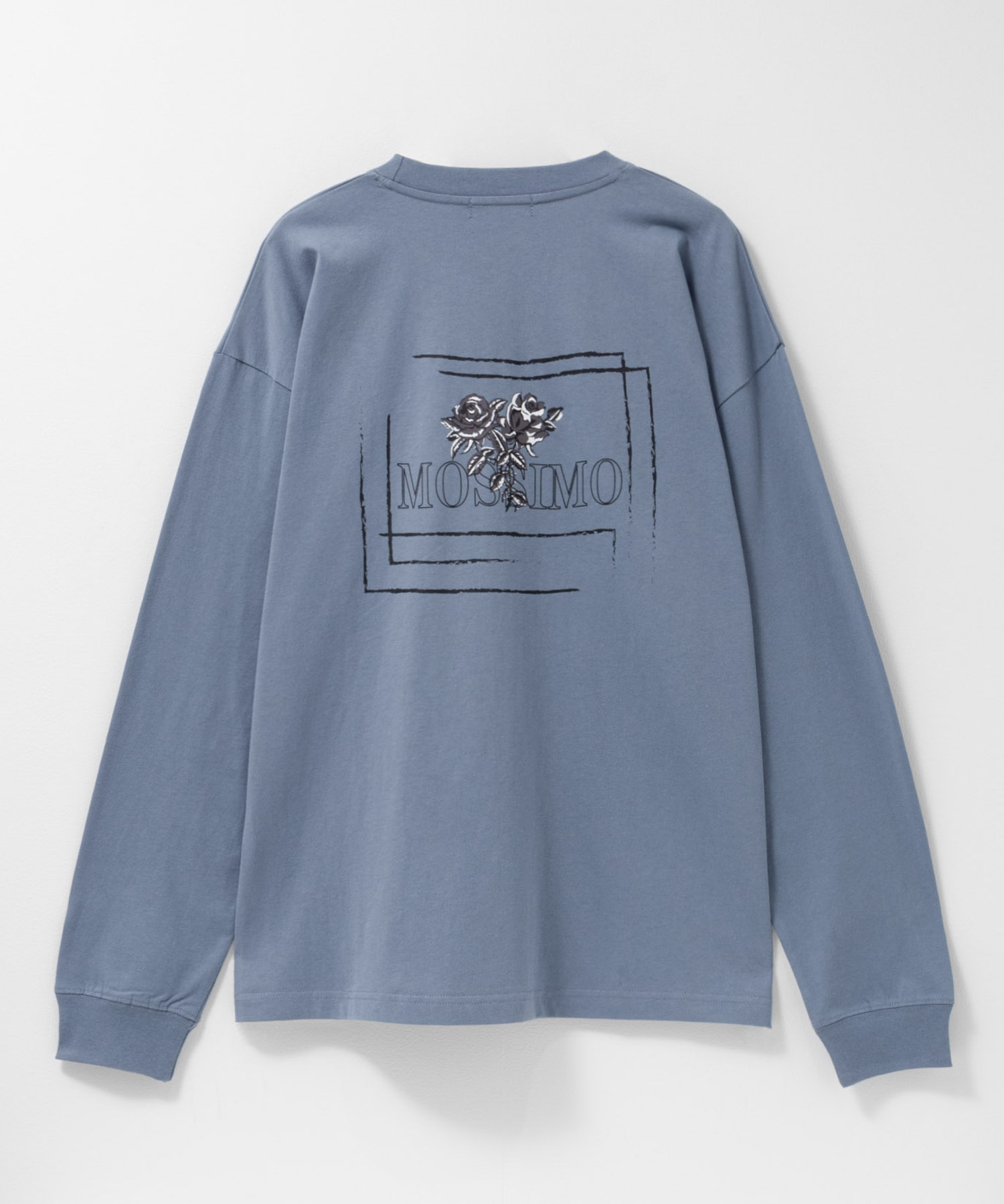 mossimo（モッシモ） Tシャツ メンズ 長袖 綿100％ コットン 花柄 ロゴ