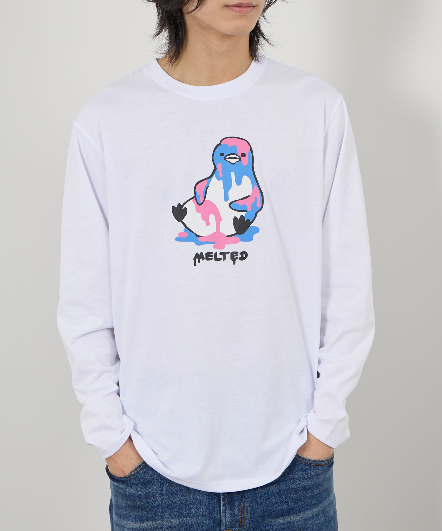 Tシャツ メンズ 長袖 ロンT アニマル アザラシ ペンギン ベアー