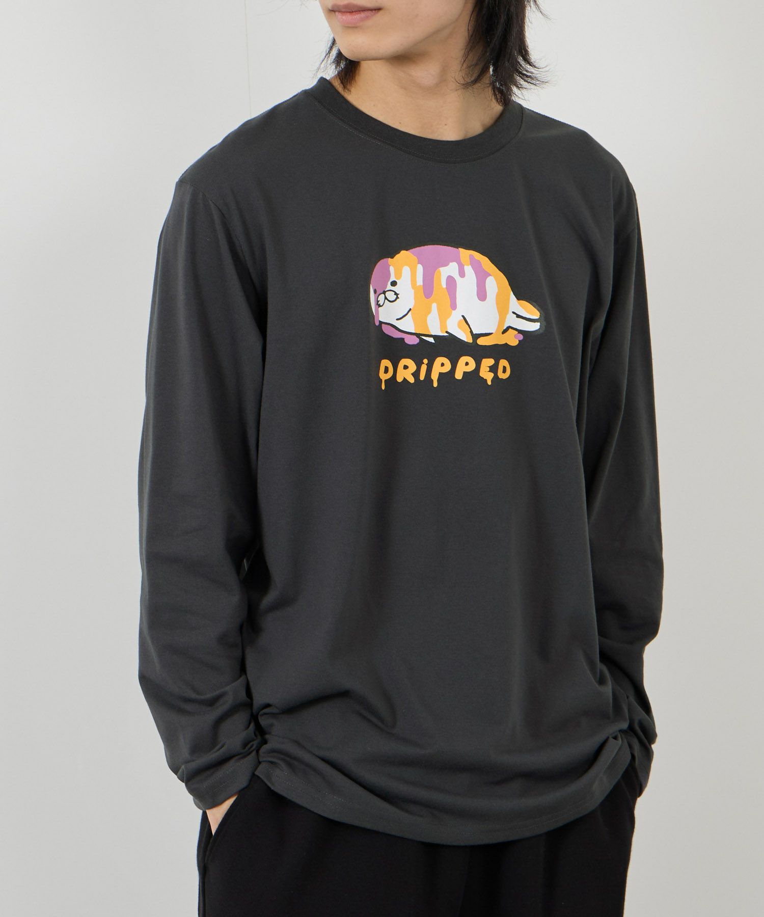 Tシャツ メンズ 長袖 ロンT アニマル アザラシ ペンギン ベアー