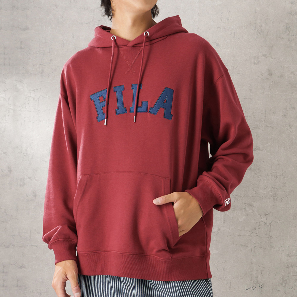 FILA フィラ パーカー メンズ ビッグシルエット バックデザイン プル