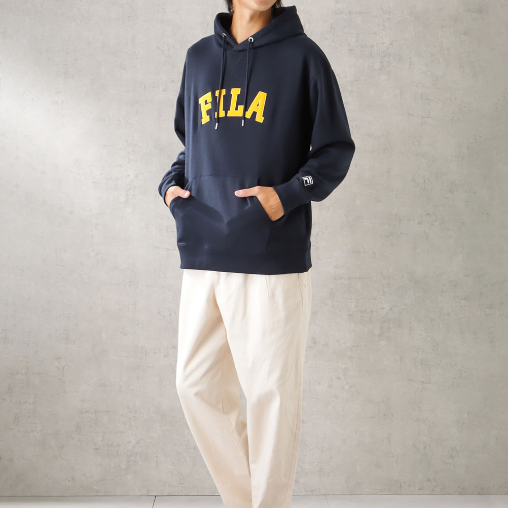 FILA フィラ パーカー メンズ ビッグシルエット バックデザイン プル