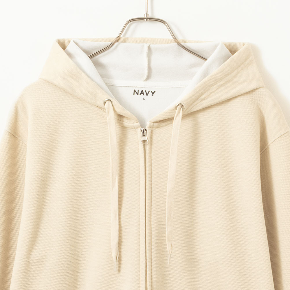 NAVY パーカー メンズ 吸水速乾 配色切替 無地 スウェット ジップ