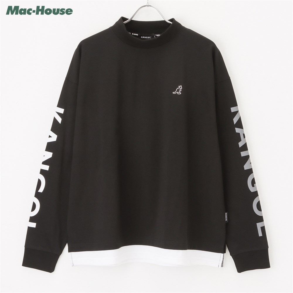 KANGOL カンゴール 長袖Tシャツ メンズ モックネック フェイクレイヤード ロゴ 刺繍 ワンポイント ロンT ブランド 人気 トップス  :01221500093:Mac-House(マックハウス) 通販 