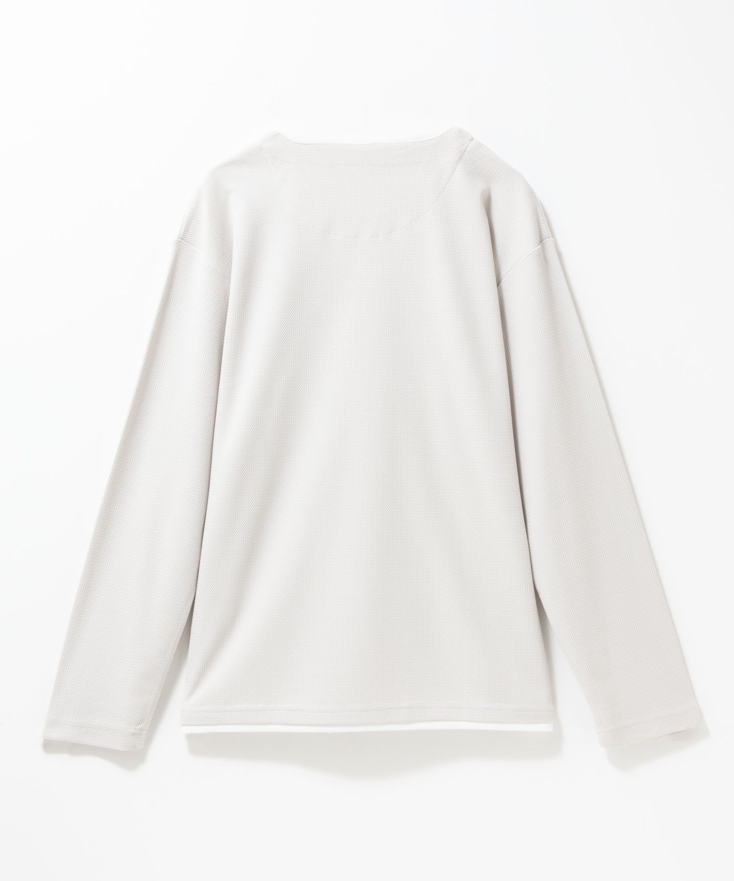 NAVY Tシャツ メンズ 長袖 ロンT フェイクレイヤード 無地 クルー