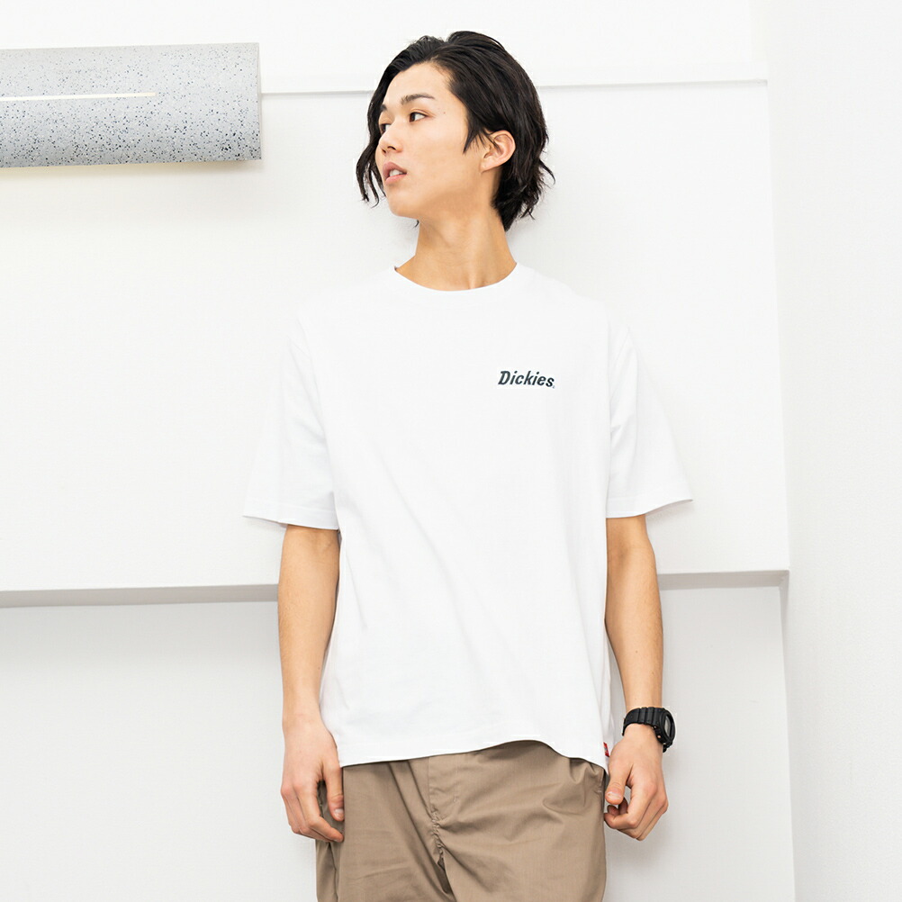 Dickies ディッキーズ 半袖Tシャツ メンズ 綿100% ロゴ バックプリント 刺繍 クルーネック カットソー おしゃれ ブランド 人気  トップス ネコポス対応