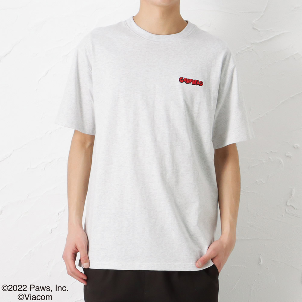 3228 GARFIELD　ガーフィールド　ビッグロゴ　半袖　Tシャツ　白 ROOP TOKYO tシャツ GARFIELD TEE ガーフィールド Tシャツ ユニ