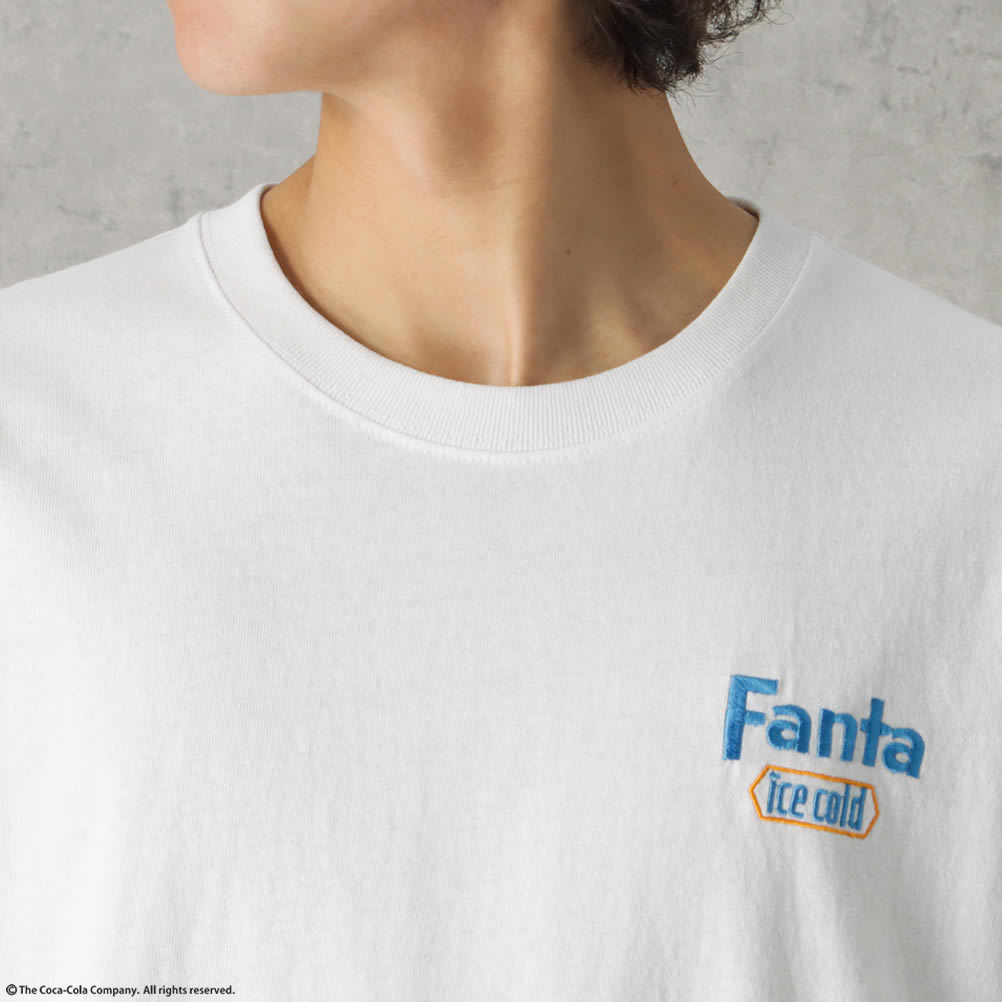 Fanta ファンタ 半袖Tシャツ メンズ 綿100% コットン プリント 刺繍 炭酸飲料 トップス ネコポス対応