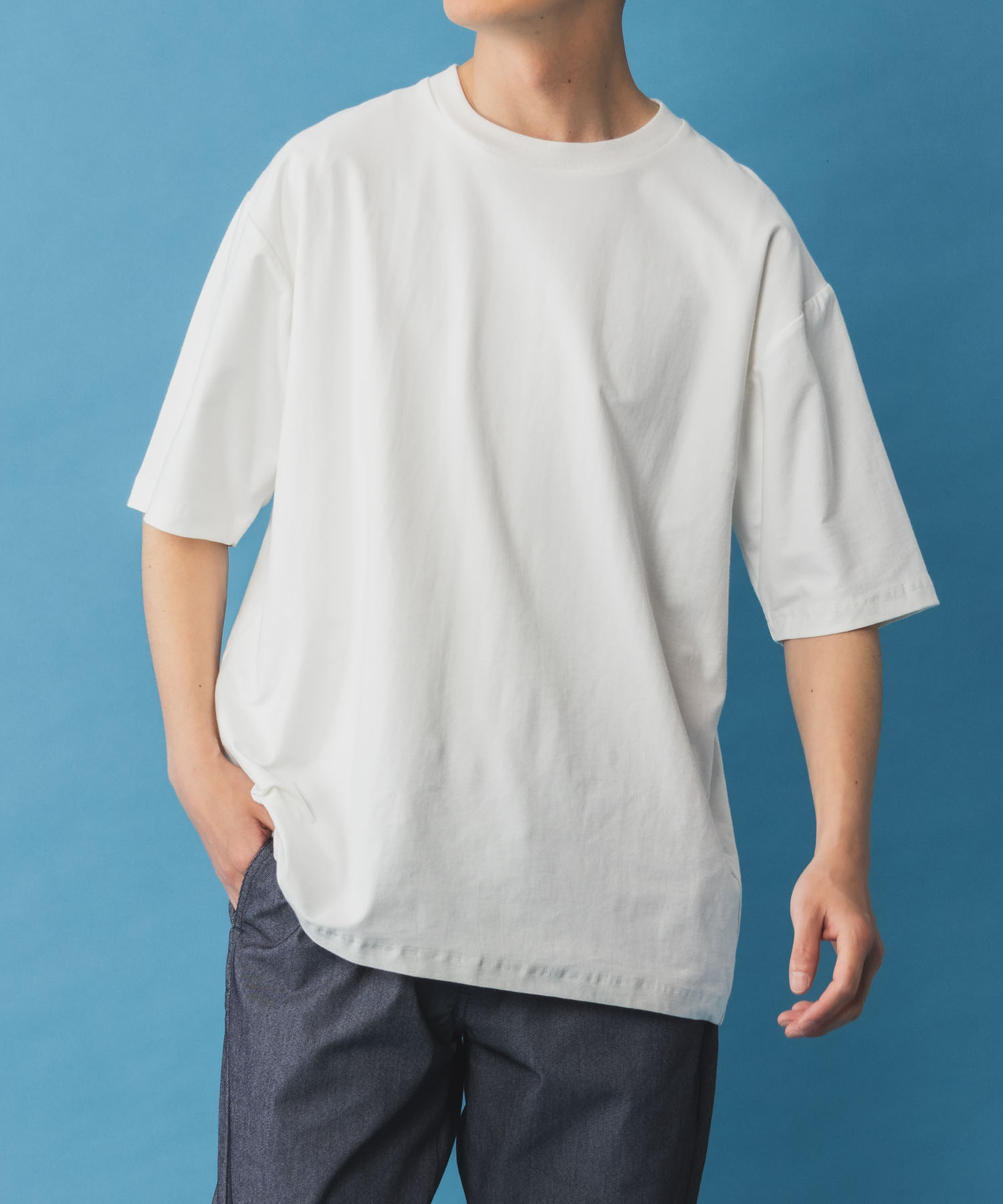 Tシャツ メンズ 半袖 接触冷感 ストレッチ 無地 クルーネック トップス｜machouse｜02