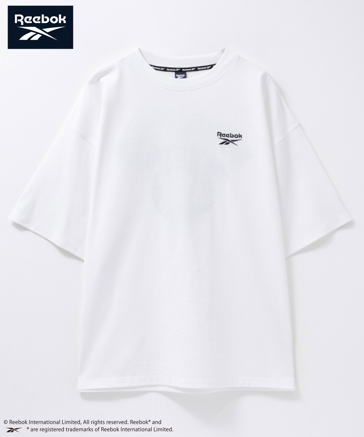 Reebok（リーボック） Tシャツ メンズ 半袖 5分袖 綿混 大きめ