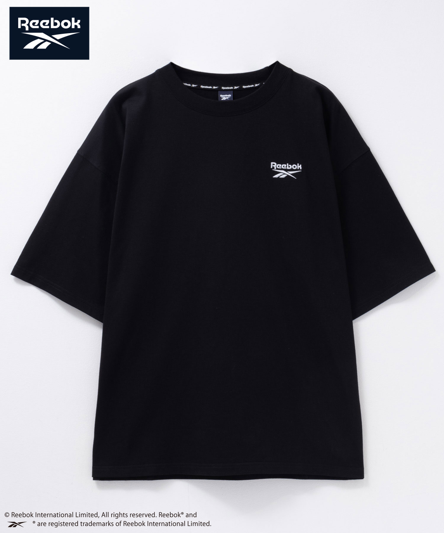 Reebok（リーボック） Tシャツ メンズ 半袖 5分袖 綿混 大きめ