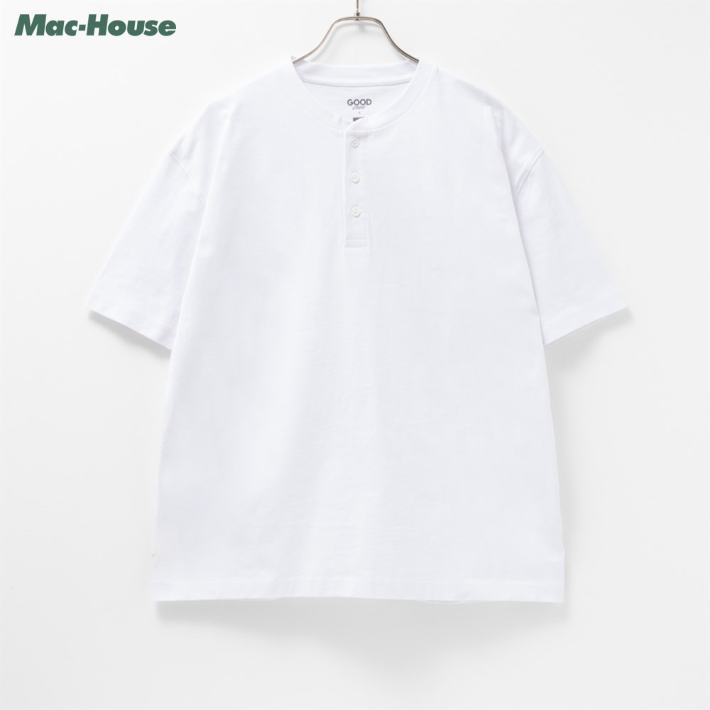 Tシャツ メンズ 半袖  大きいサイズ 無地  ヘンリーネック トップス｜machouse｜02