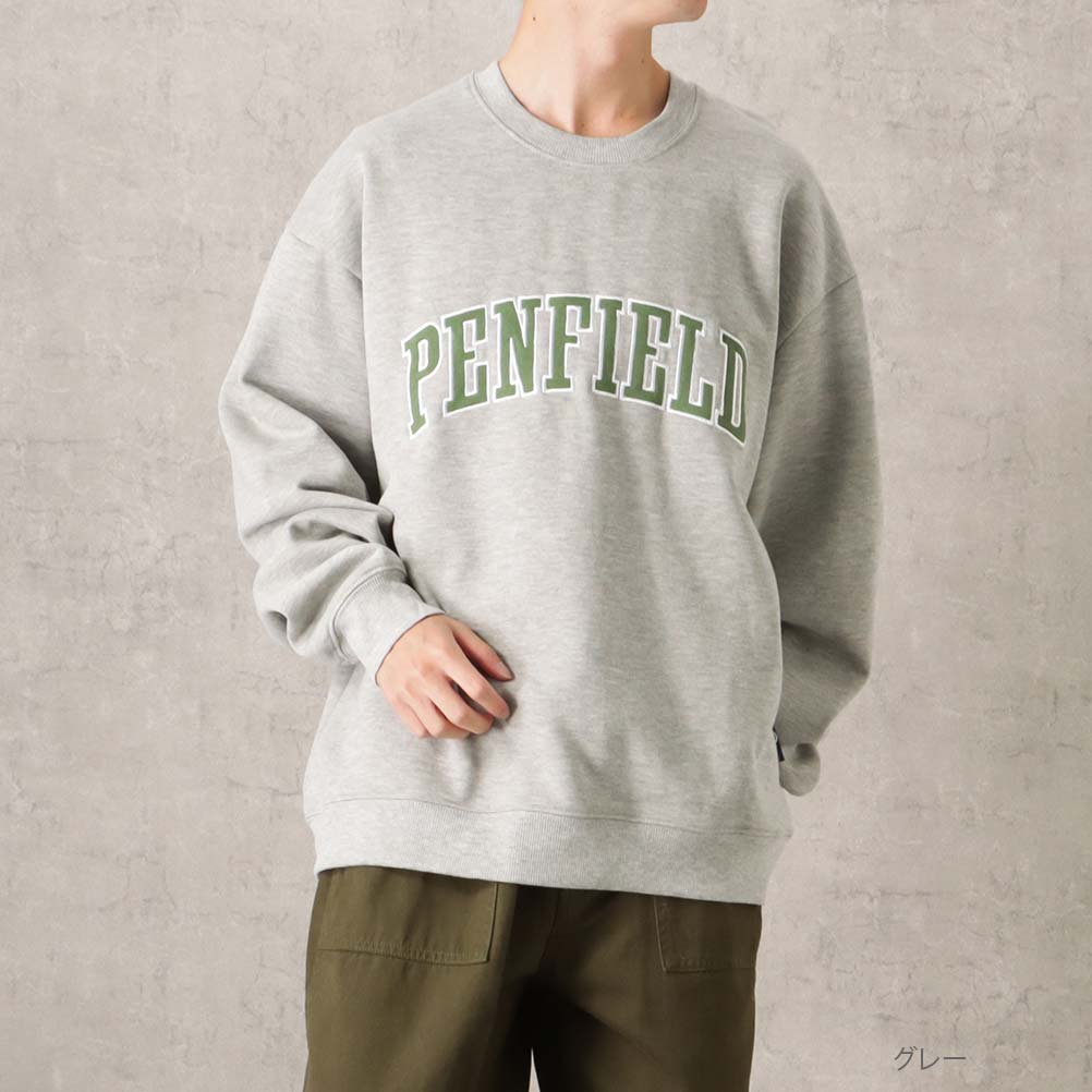 PEN FIELD 裏起毛 トレーナー メンズ 保温 ドロップショルダー