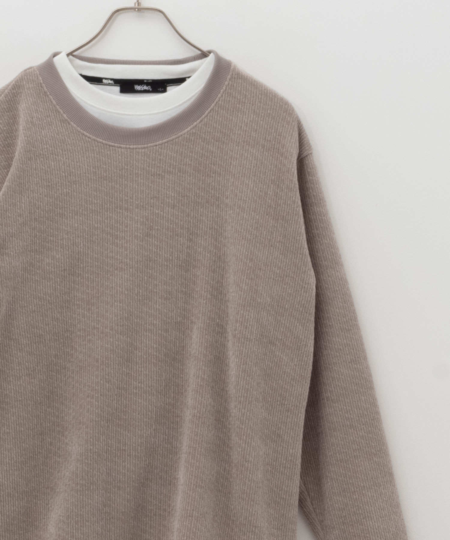 mossimo モッシモ ニット セーター 長袖Tシャツ アンサンブル メンズ 起毛 無地 ロンT ...