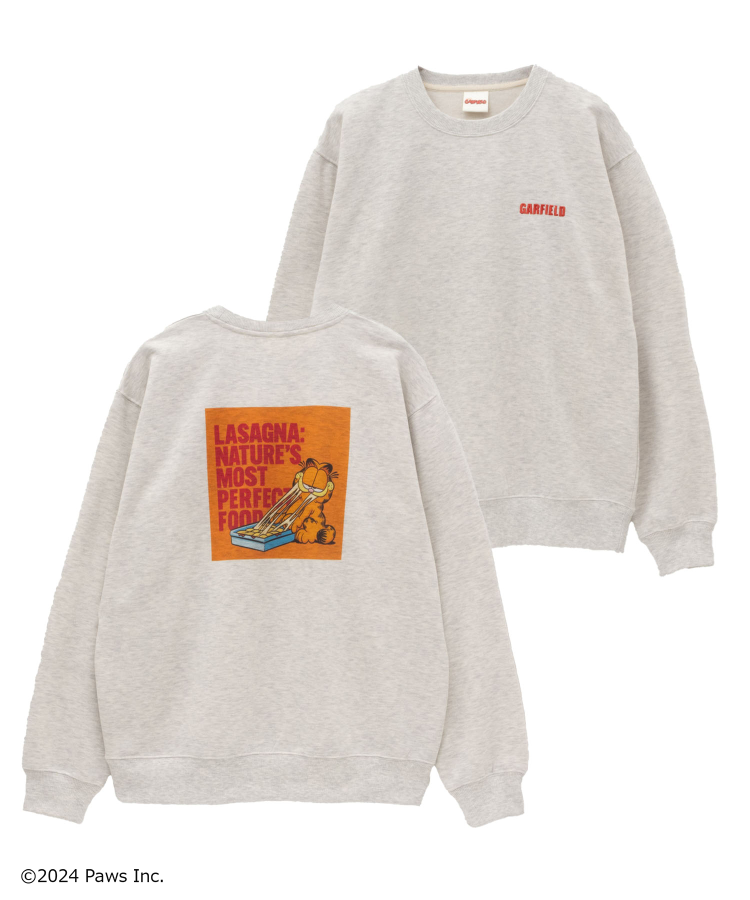 ガーフィールド 裏起毛 トレーナー メンズ ユニセックス プルオーバー