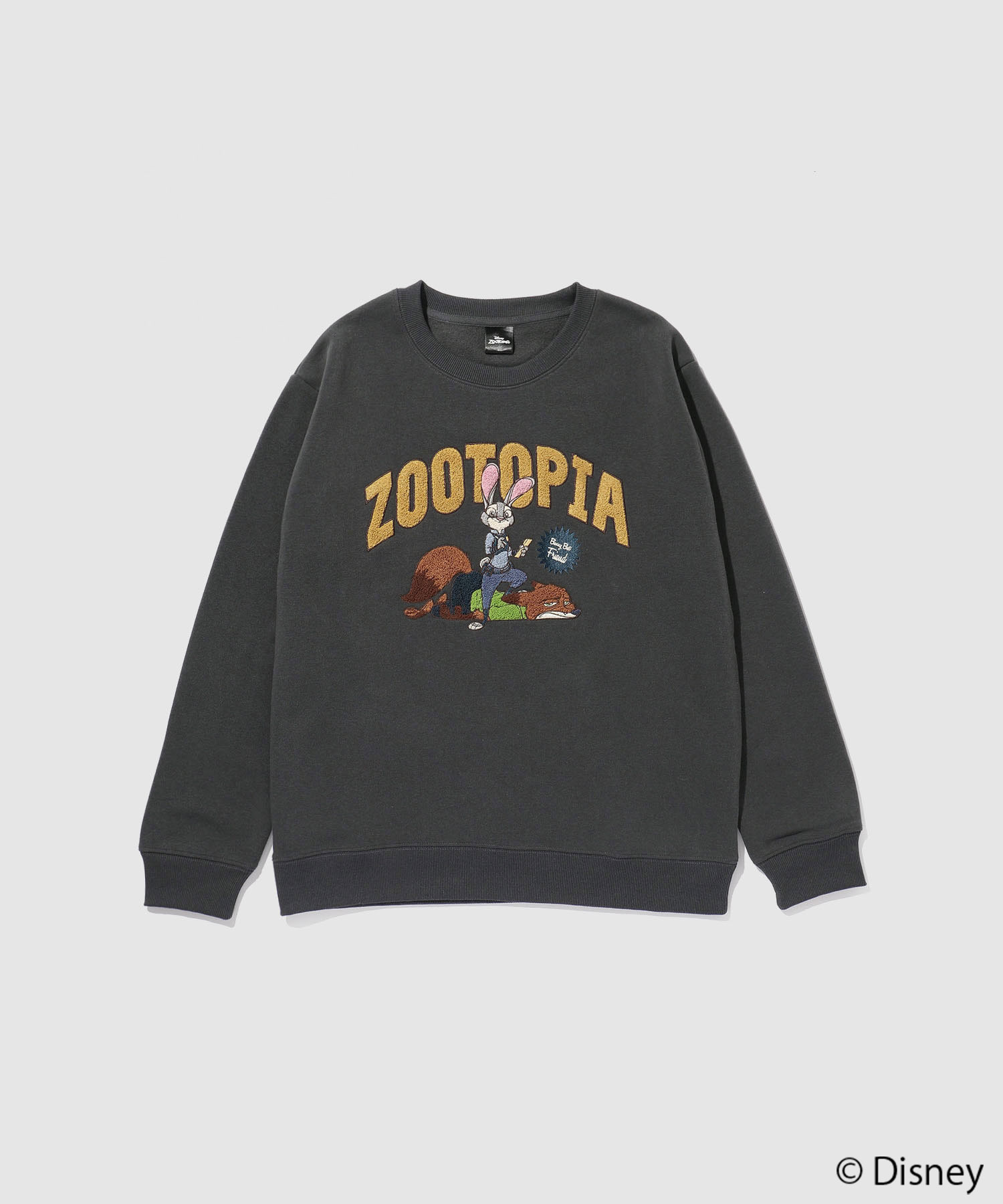 ディズニーコラボ ズートピアスウェットトップス BLACK新品タグ付き Disney（ディズニー） ディズニー『ズートピア』ニック＆ジュディ 裏