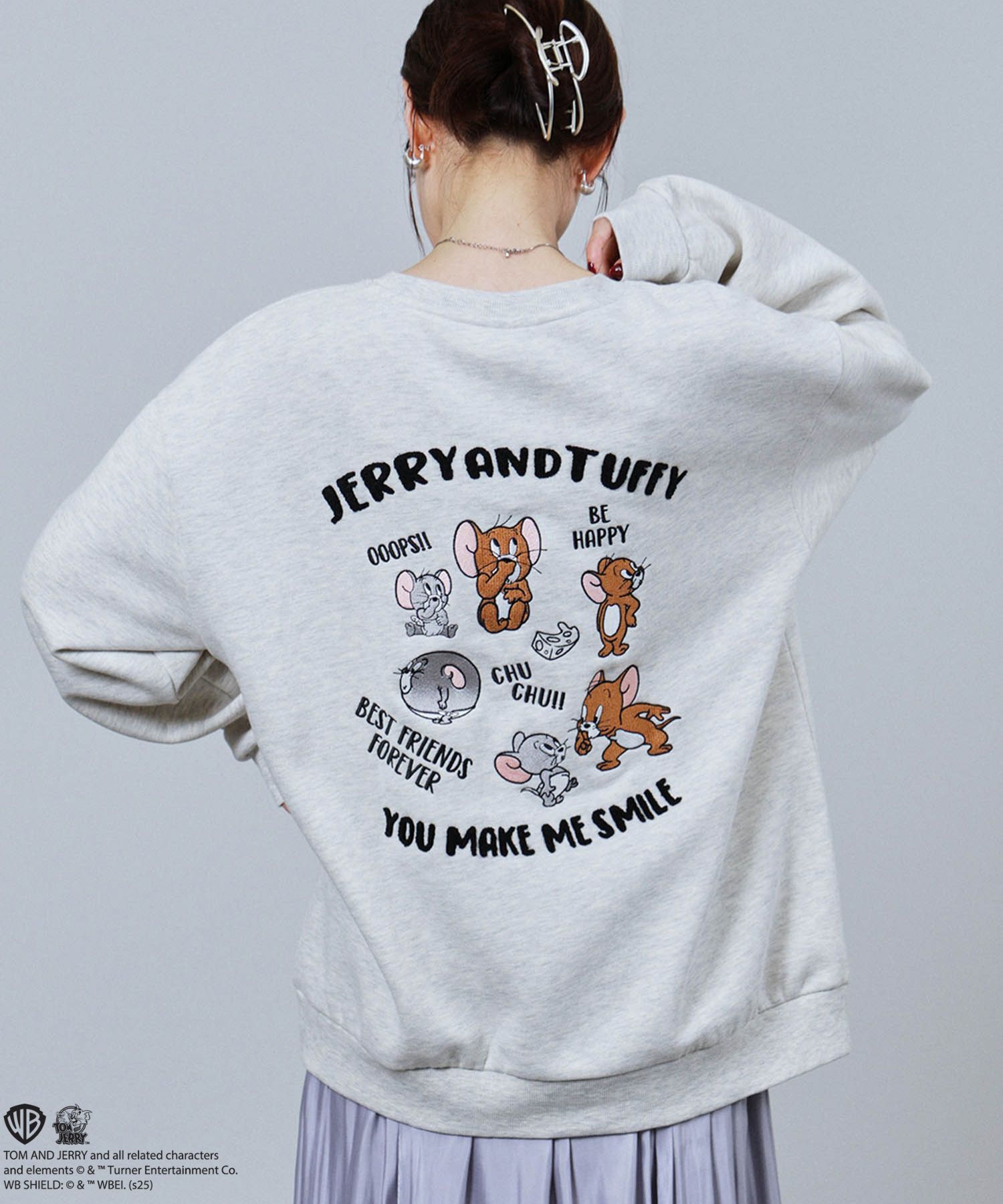 Tom and Jerry トムとジェリー 裏起毛 トレーナー メンズ 暖かい