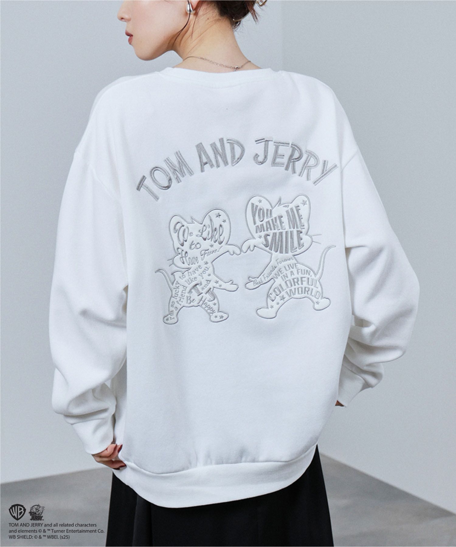 Tom and Jerry トムとジェリー 裏起毛 トレーナー メンズ 綿混 暖かい