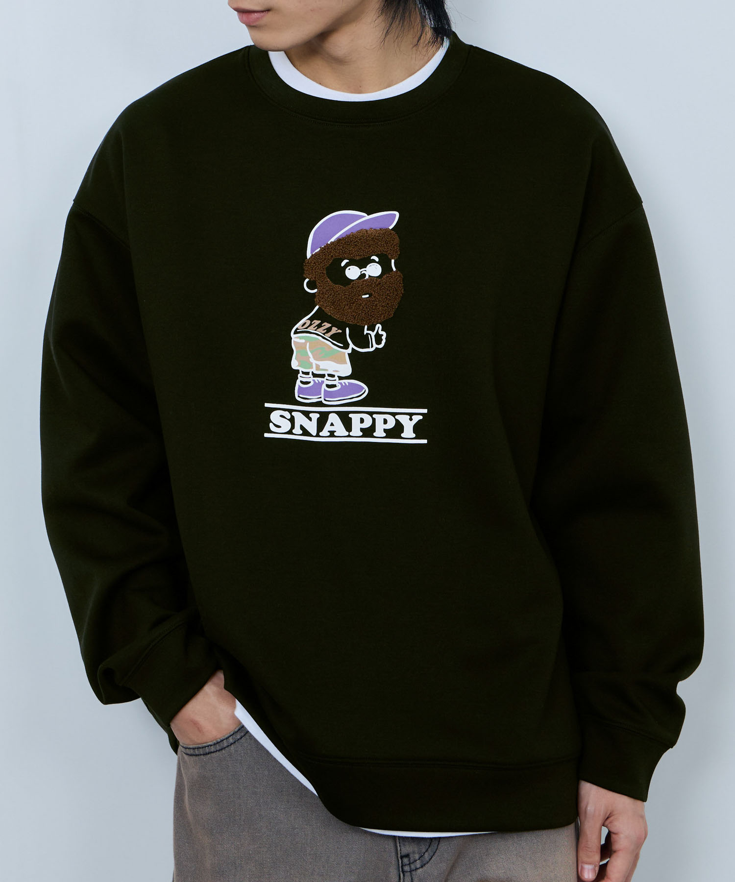 トレーナー メンズ スウェット ダンボールニット素材 大きめ ゆったり