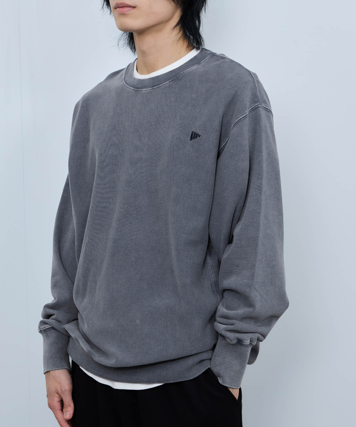 NAVY 裏毛 トレーナー メンズ スウェット 大きめ ゆったり アシッド