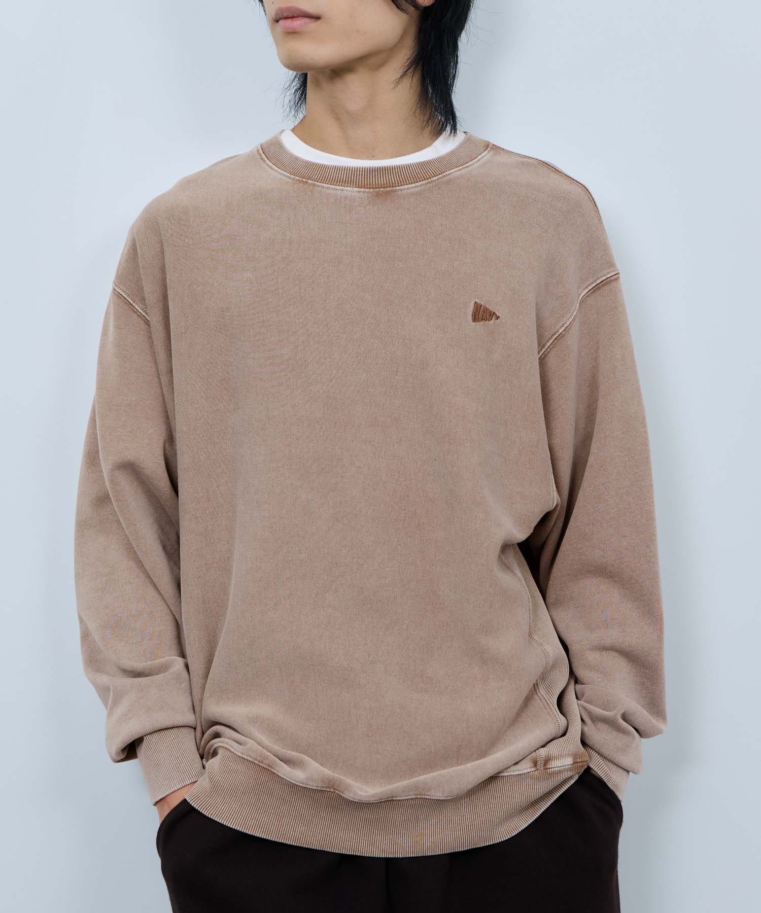 NAVY 裏毛 トレーナー メンズ スウェット 大きめ ゆったり アシッド