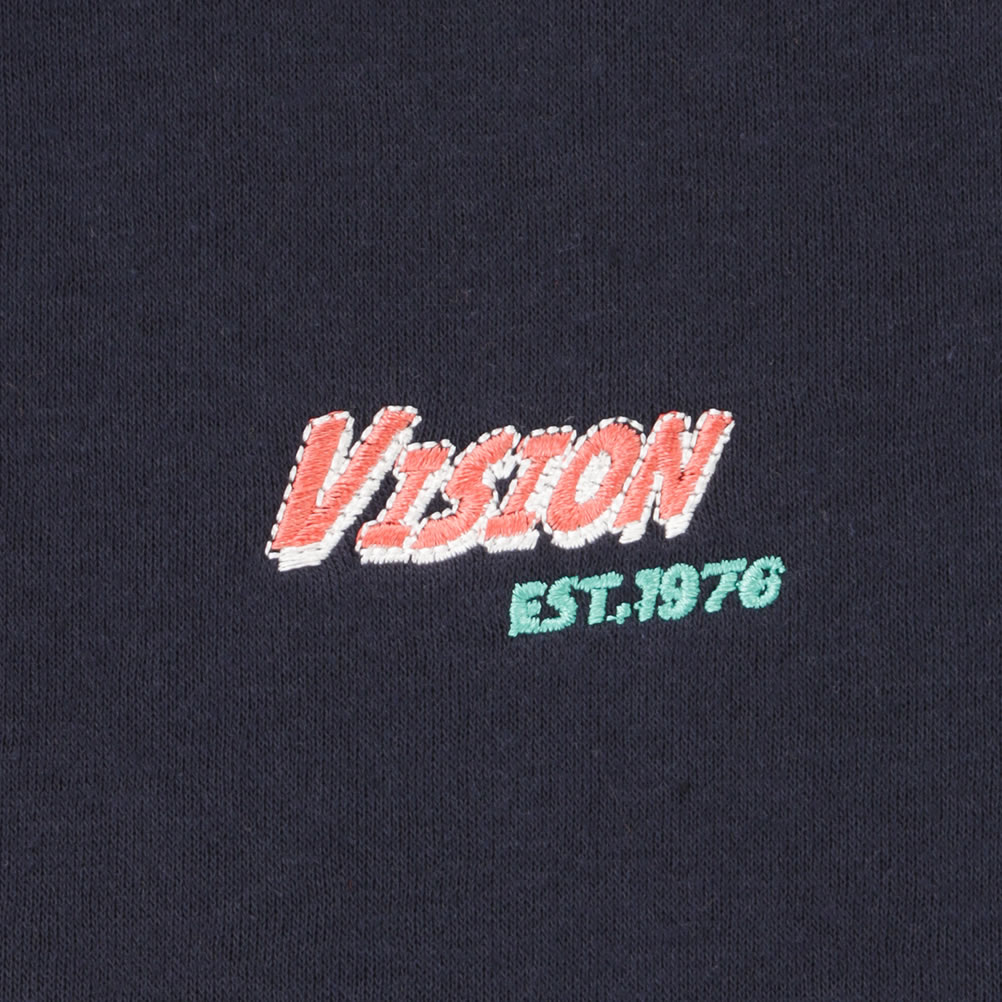 VISION STREET WEAR 裏起毛 トレーナー メンズ ハーフジップ スタンド  